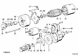 STARTER MOTOR SEP COMPONENTS 1.5KW diagram for BMW 7 Series E32 735i