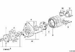 ALTERNATOR, INDIVIDUAL PARTS 80A