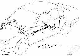 Kabelsätze diagram for BMW 7 Series E32 750iL