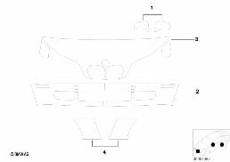 Przezroczysta osłona diagram for BMW 7 Series E65 745i
