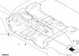 FLOOR COVERING diagram for BMW X5 E53 4.4i