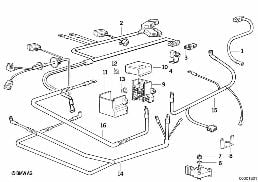 Accukabel/startkabel diagram for BMW 5 Series E34 540i