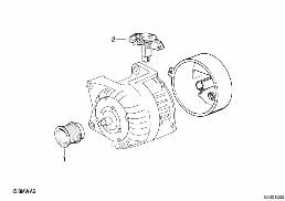 发电机零件 80A diagram for BMW 3 Series E36 318i