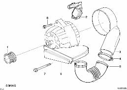 ALTERNATOR, INDIVIDUAL PARTS 100A diagram for BMW 7 Series E38 740i