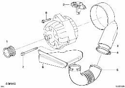 ALTERNATOR PARTS 140A diagram for BMW 7 Series E38 740i