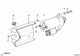 STARTER diagram for BMW 7 Series E38 740i