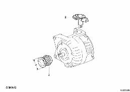 Generator Einzelteile 70A Bosch diagram for BMW 3 Series E36 318is