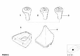GEAR SHIFT KNOBS/SHIFT LEVER COVERINGS diagram for BMW X5 E53 3.0i