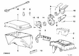 CONTROL UNIT BOX diagram for BMW 7 Series E38 740i
