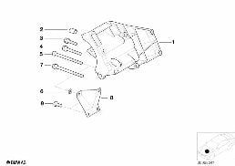 CLIMATE COMPRESSOR SUPPORTING BRACKET diagram for BMW 5 Series E39 525i