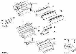 STORING PARTITION MOUNTING PARTS diagram for BMW 3 Series E46 M3