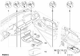 DARK REAL POPLAR WOOD TRIM diagram for BMW X5 E53 4.4i