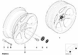 BMW LA WHEEL, STAR SPOKE 69 diagram for BMW X5 E53 3.0d