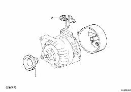 Alternador 70A - peças individuais diagram for BMW 3 Series E36 318is