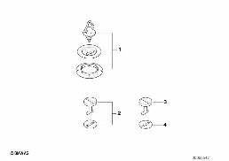 Floor Mat Locks diagram for BMW 5 Series E39 525td