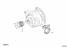 Alternatore, particolari 80A diagram for BMW 3 Series E36 318ti