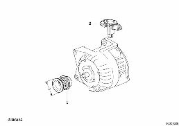发电机零件 80A diagram for BMW 3 Series E36 318i