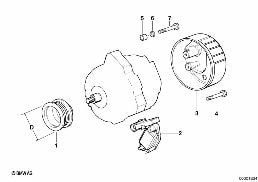 Elem. pojed. prądnicy 120A/ 150A Valeo diagram for BMW 5 Series E39 520d
