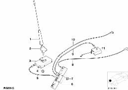 Разнесенная антенна diagram for BMW 3 Series E46 318Ci
