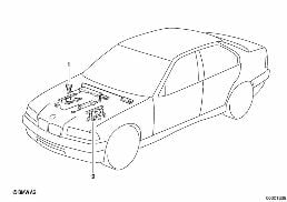 Faisceau de câbles moteur diagram for BMW 5 Series E39 525td