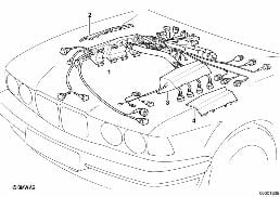 COVERING WIRE HARNES ENGINE diagram for BMW 7 Series E38 740i