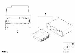 RADIO BMW PROFESSIONAL RDS diagram for BMW 5 Series E34 540i