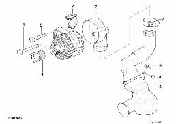 ALTERNATOR, INDIVIDUAL PARTS 120A VALEO diagram for BMW 7 Series E38 728iL
