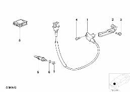 Disp.de prechauf./emetteur diagram for BMW 5 Series E39 525td