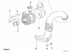 Pièces d'alternateur 95A diagram for BMW 5 Series E39 525td