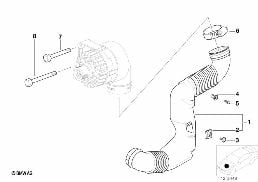 Alternátor-chlazení diagram for BMW Z3 E36 2.8