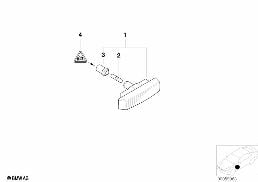 Feu clignotant supplémentaire diagram for BMW 5 Series E39 525td