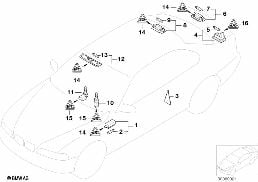 Témoins divers diagram for BMW 5 Series E39 525td