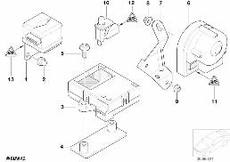 Alarme antivol diagram for BMW 5 Series E39 525td