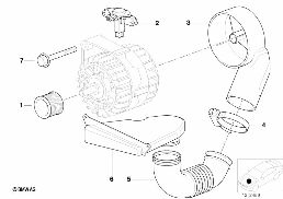 ALTERNATOR, INDIVIDUAL PARTS 120A diagram for BMW 7 Series E38 740i