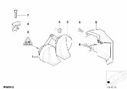 Avertisseur sonore diagram for BMW 5 Series E39 525td