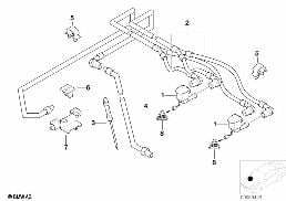 Pieces p dispositif lave glace intensif diagram for BMW 5 Series E39 525td