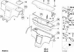 STOWAGE BOX diagram for BMW Z3 E36 1.9
