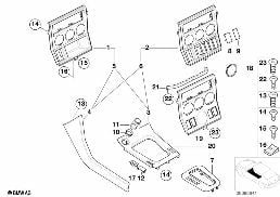 STORING PARTITION COVER diagram for BMW Z3 E36 1.9