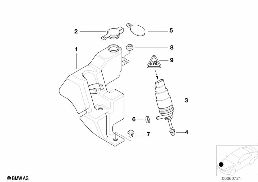 Carter de lave-glace (intensif) diagram for BMW 5 Series E39 525td