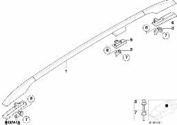 ROOF MOULDING/ROOF RAIL diagram for BMW X5 E53 4.4i