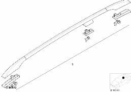 Dodatečná sada střešní lišta diagram for BMW X5 E53 4.4i