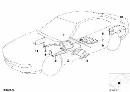 Warmteisolering diagram for BMW 8 Series E31 850Ci