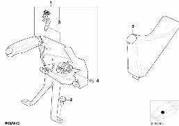 Dźwignia hamulca ręcznego diagram for BMW X5 E53 4.8is