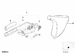 Dźwignia hamulca ręcznego z klamrą diagram for BMW 5 Series E39 520d