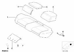 SEAT REAR, UPHOLSTERY & COVER BASE SEAT diagram for BMW 3 Series E46 318i
