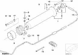FUEL FILTER, PRESSURE REGULATOR diagram for BMW 5 Series E39 540i