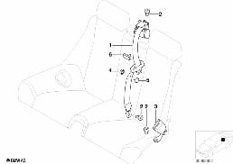 SAFETY BELT REAR diagram for BMW 3 Series E46 318Ci