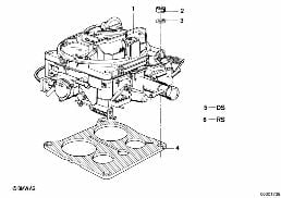 CARBURETOR 4A1 diagram for BMW 7 Series E23 730
