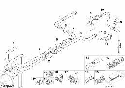 BRAKE PIPE, REAR, 4-WHEEL diagram for BMW 3 Series E46 330xi