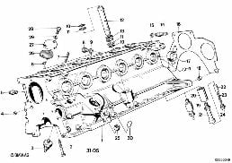 Carter-moteur diagram for BMW 3 Series E30 320i